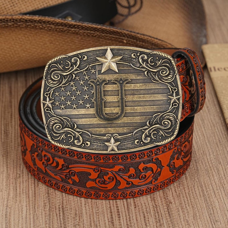 Flipslo Store Western Belt Buckle for Men Women Initial Letter A to Z Cowboy Belt Buckle Texas Buckle hebillas vaqueras para hombre - Image 4